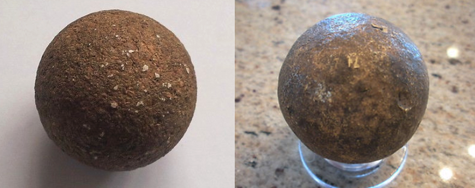 Two balls inconsistent with solid gutta percha color