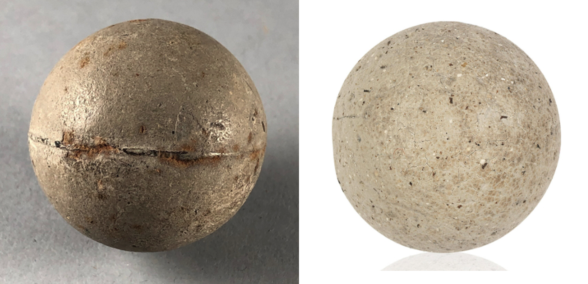 Balls with color inconsistencies and paint wear