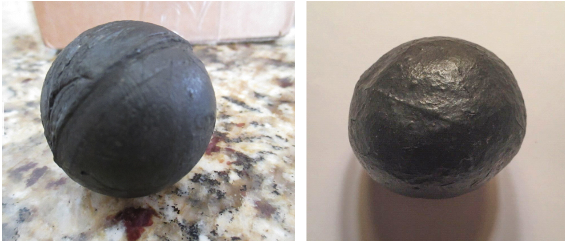 Balls with raised features and surface variations