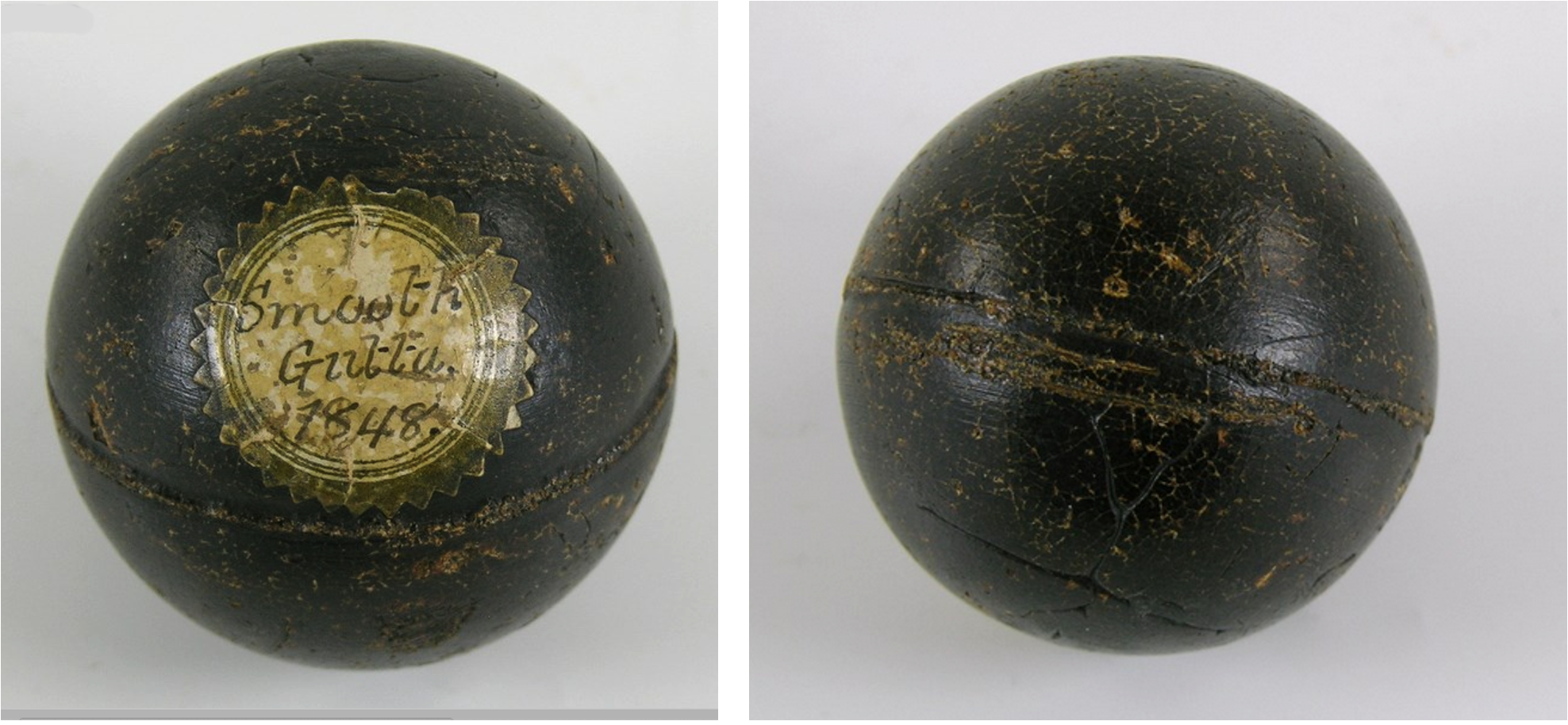 Harry B. Wood labeled golf ball from Golfing Curios and the Like